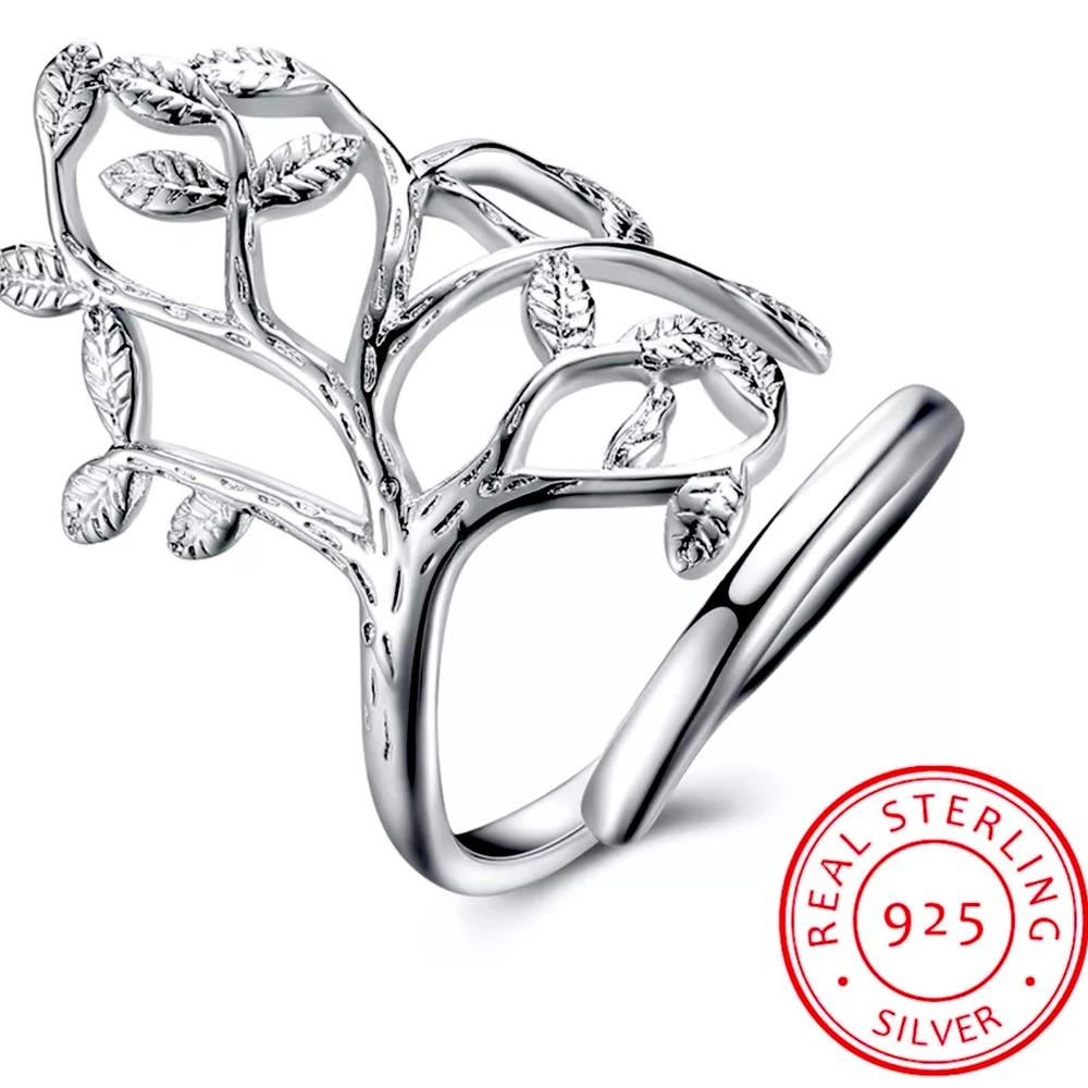 ❗️ Last One❗️925 Sterling Silver Tree of Life Adjustable  Ring
